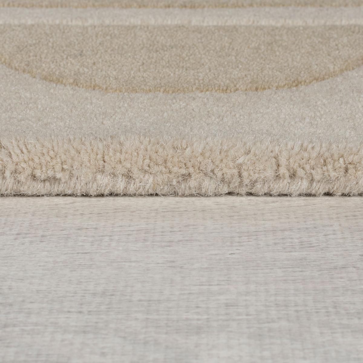 TEPPICH aus Wolle WENSUM in Beige, geometrisch, 160 x 230 cm - Beige, Textil (160/230cm) - KADIMA DESIGN