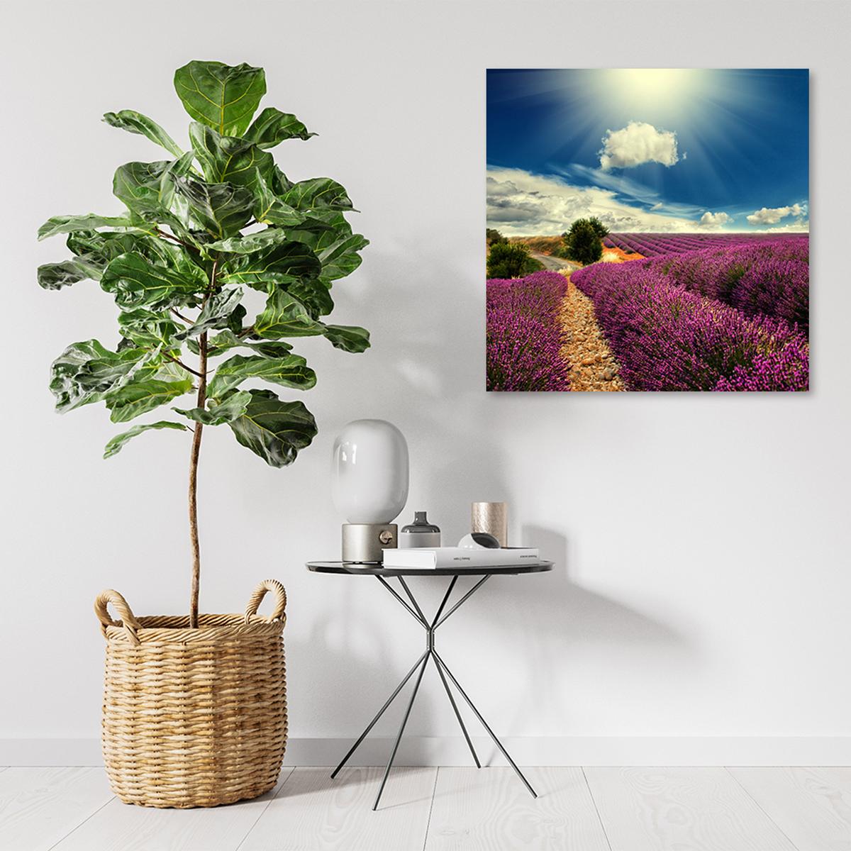 WANDBILD landschaften lila - Lila, Textil (30/30cm) - Feeby