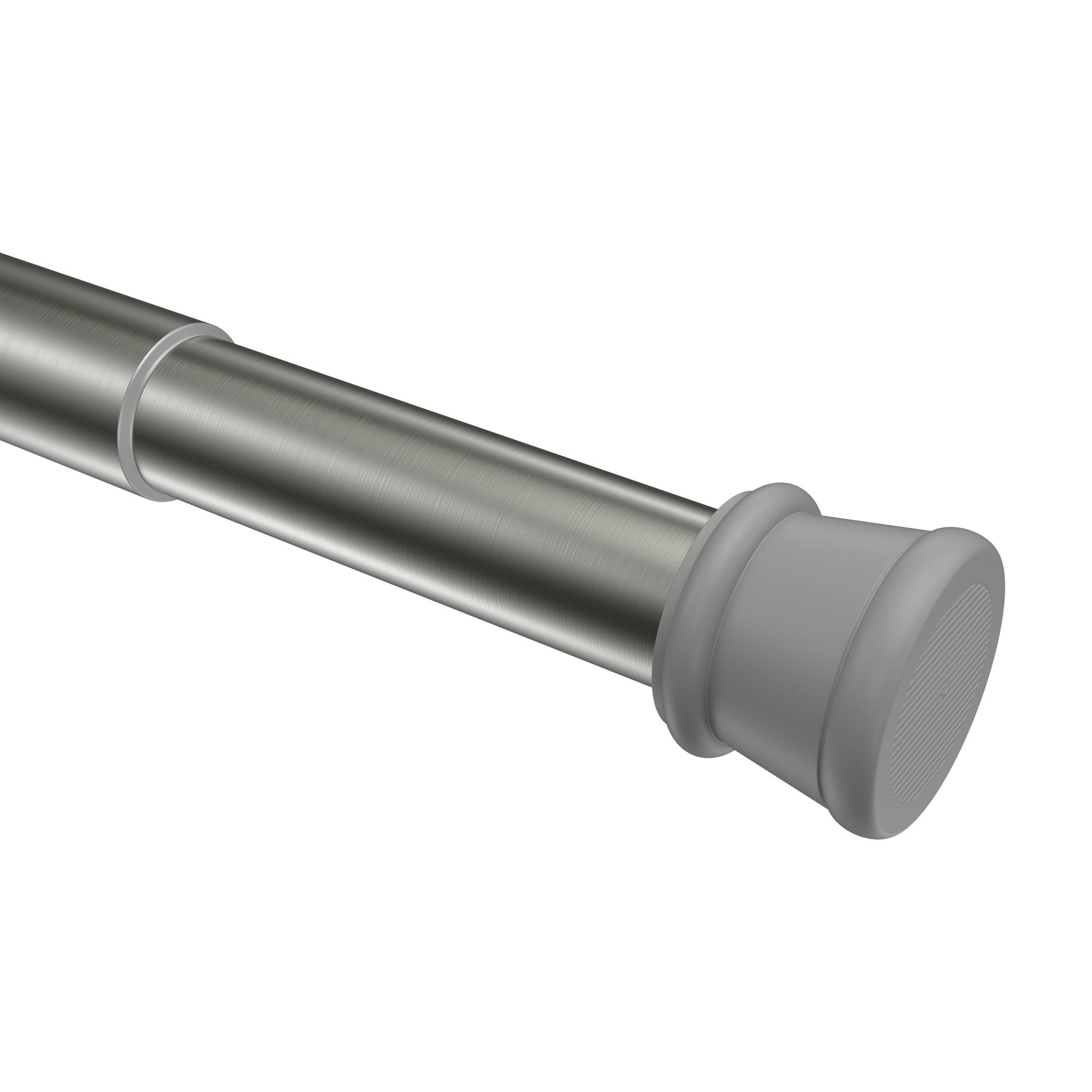 SPANNSTANGE / DUSCHVORHANGSTANGE Tensofix 80-130 cm, 26 / 23 mm Ø Edelstahl-Optik - Edelstahlfarben, Kunststoff/Metall (130cm) - INTERDECO