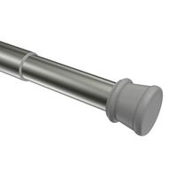 SPANNSTANGE / DUSCHVORHANGSTANGE Tensofix 80-130 cm, 26 / 23 mm Ø Edelstahl-Optik - Edelstahlfarben, Kunststoff/Metall (130cm) - INTERDECO