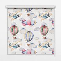 INNENROLLO - Fensterrollo - Rollo - 100x180 cm - Luftschiffe und Ballons - Blau, Kunststoff (100/180/0.5cm) - TULUP
