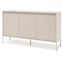 KOMMODE Noto mit 3 Türen und geriffelten Fronten, 154 cm - Kaschmir, Holzwerkstoff (154/38/87cm) - Beautysofa
