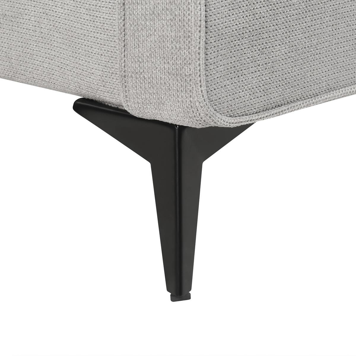 POLSTERBETT mit Lattenrost 180x200 cm Grau Valognes - Hellgrau, Textil (180/200cm) - Beliani