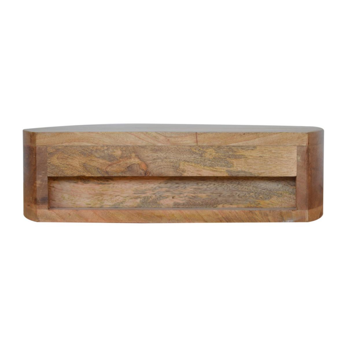 NACHTTISCH Wandmontage, Rund, 1 Schublade, Braun - Messingfarben/Braun, Holz/Metall (40/11/31cm) - Artisan Furniture