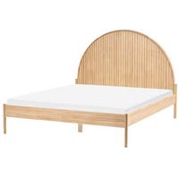 BETT mit Lattenrost 160/200 cm Kiefernholz Hellbraun Mascortel - Hellbraun, Holz (160/200cm) - Beliani