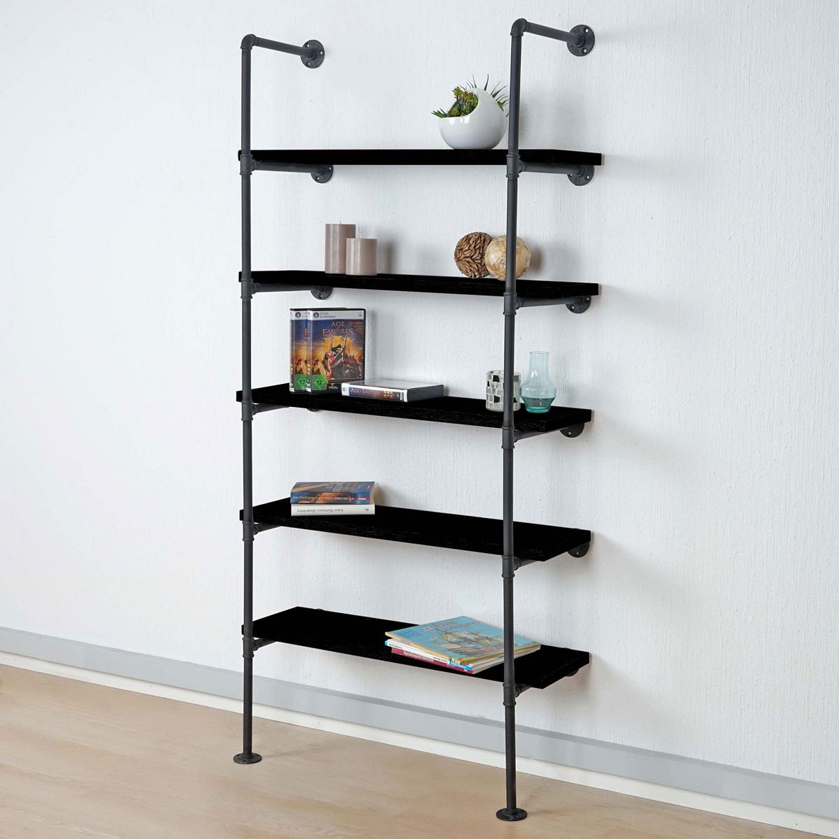 STANDREGAL Anthrazit - Anthrazit, Holz (80/165/28cm) - MCW