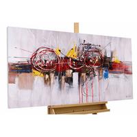 ACRYLBILD HANDGEMALT 120/60 cm - Pink/Beige, Holz/Textil (120/60cm) - KUNSTLOFT