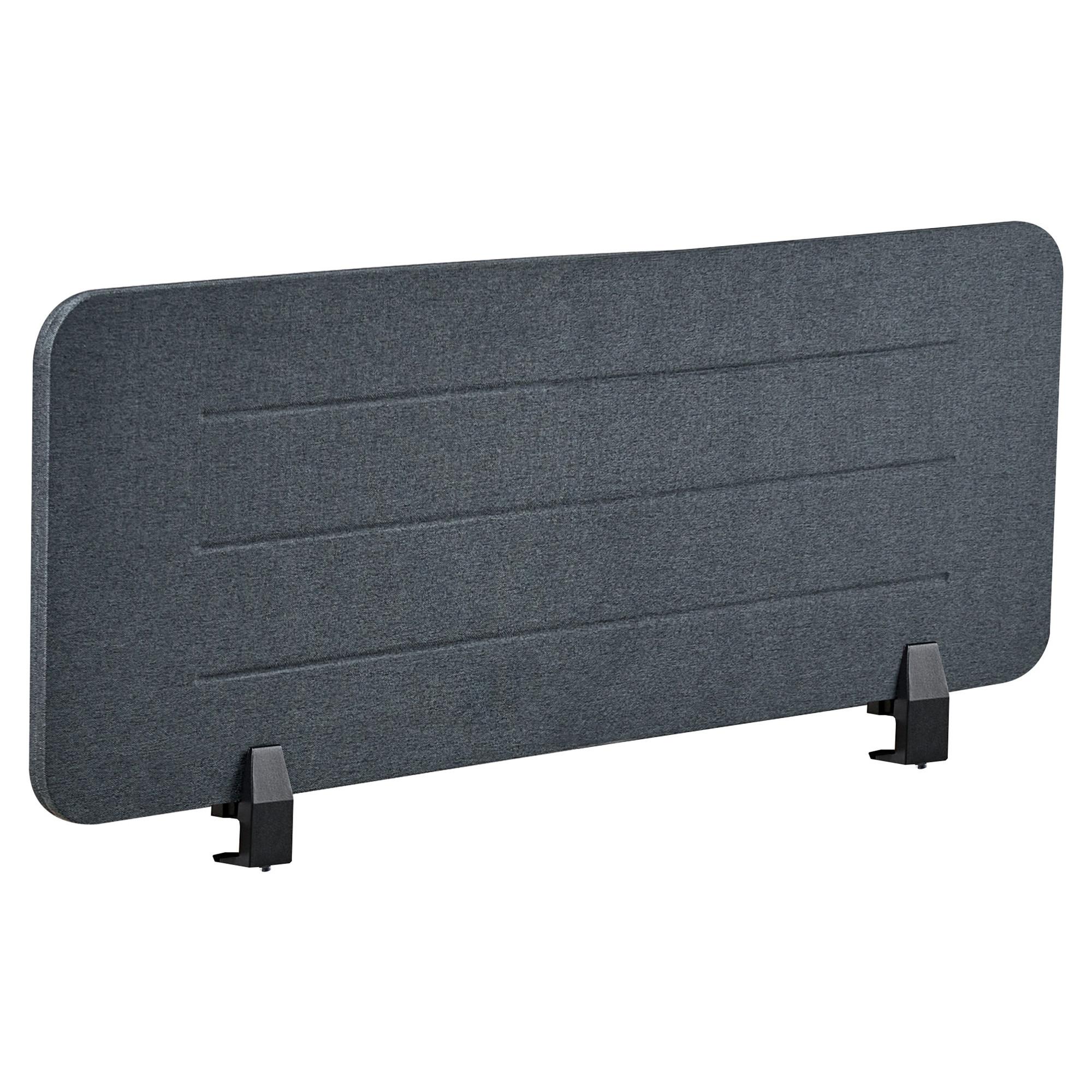 SCHREIBTISCHTRENNWAND 120/40 cm Dunkelgrau Ziggy - Dunkelgrau, Textil (120/40/2cm) - Beliani