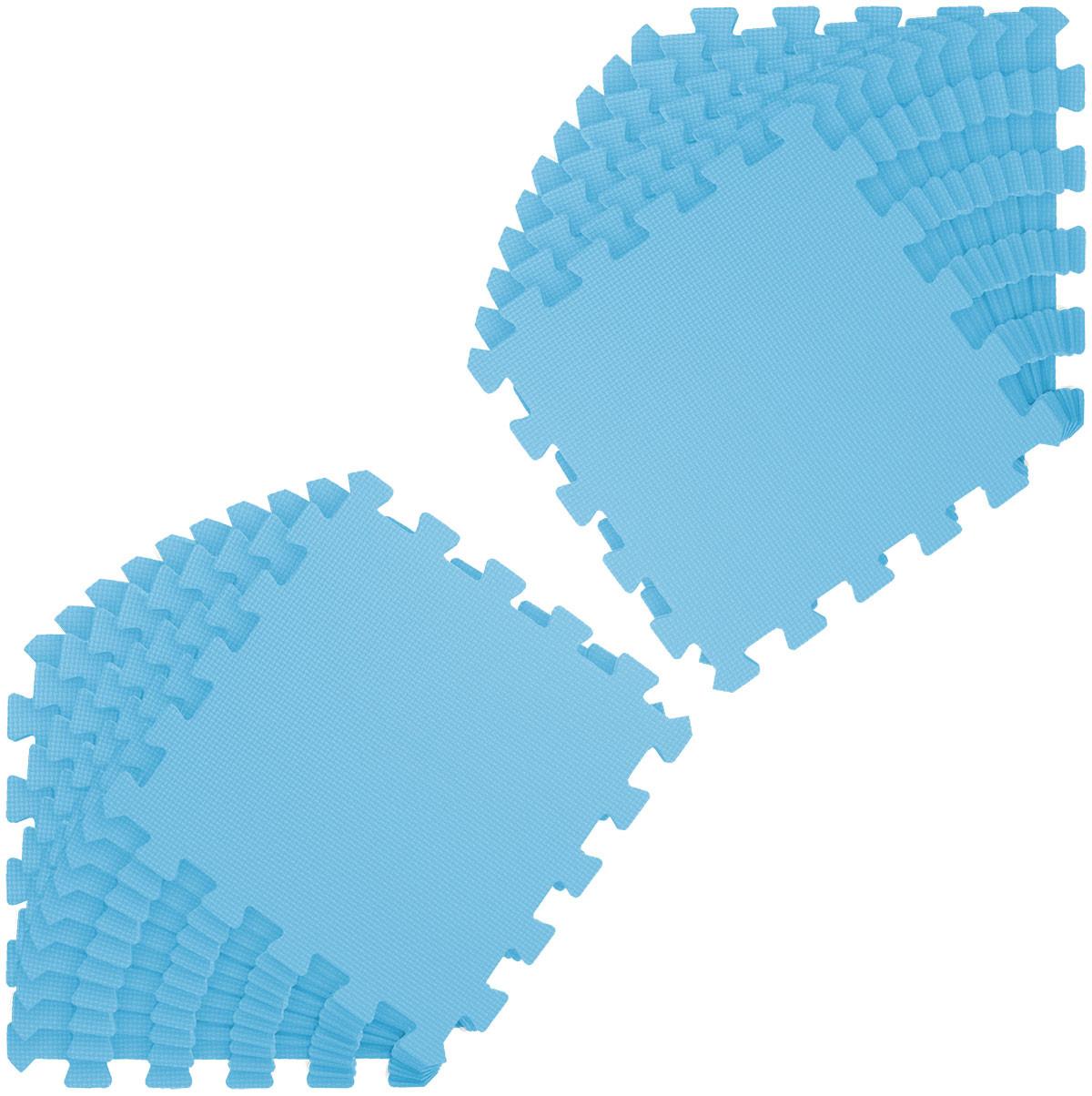 SPIELMATTE ab Null - 180/90/1 cm Puzzlematte Blau - Hellblau, Kunststoff (30/30cm) - Littletom