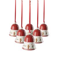 GLOCKE Toy's Deligth Decoration bunt ø 5,4 cm 6er Set - Multicolor, Keramik (5.4/6.5/5.4cm) - Villeroy & Boch