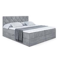 BOXBETT mit Matratze H4 und Lattenrost - CATOR - 140 x 200 - Grau - Grau, Holzwerkstoff (140/200cm) - ALTDECOR