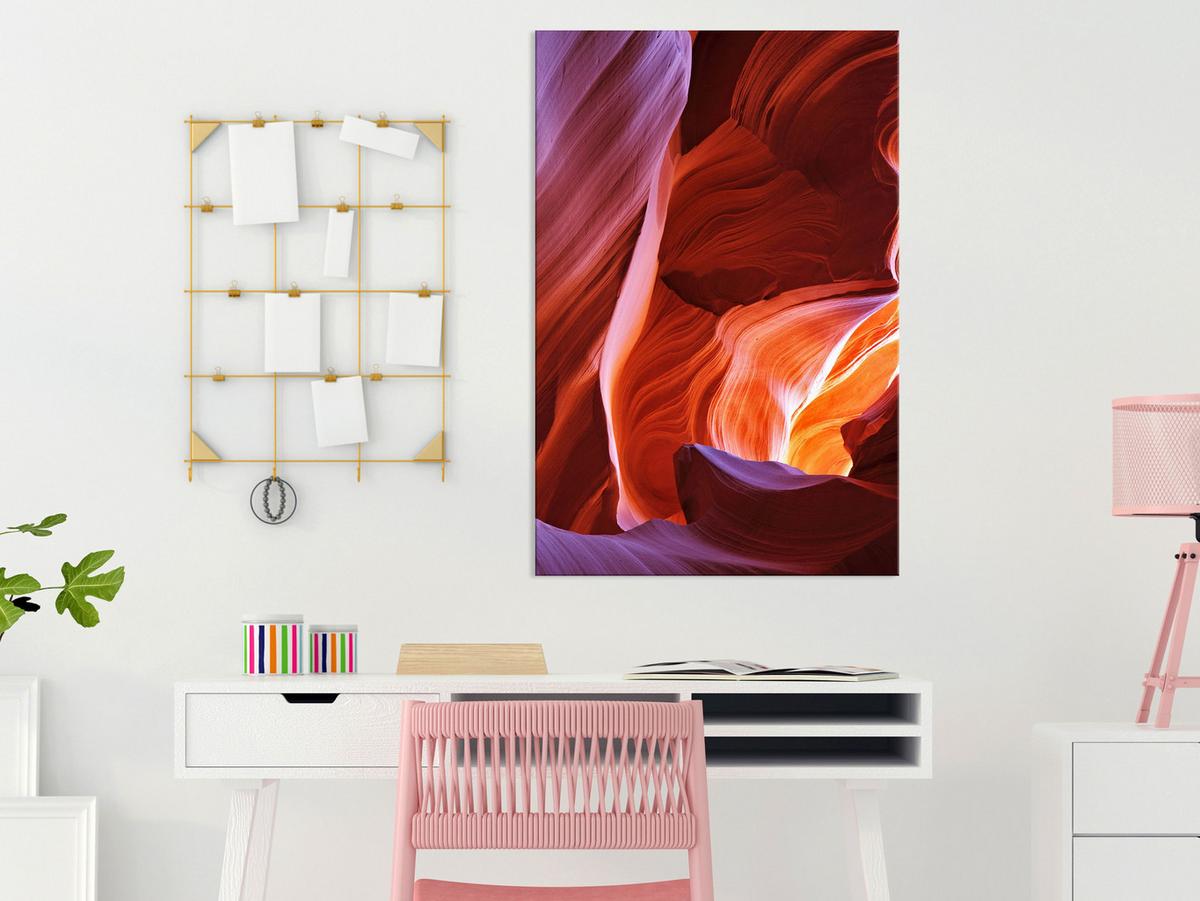 KUNSTDRUCK Rot 40/60 cm - Rot/Lila, Textil (40/60cm) - KUNSTLOFT