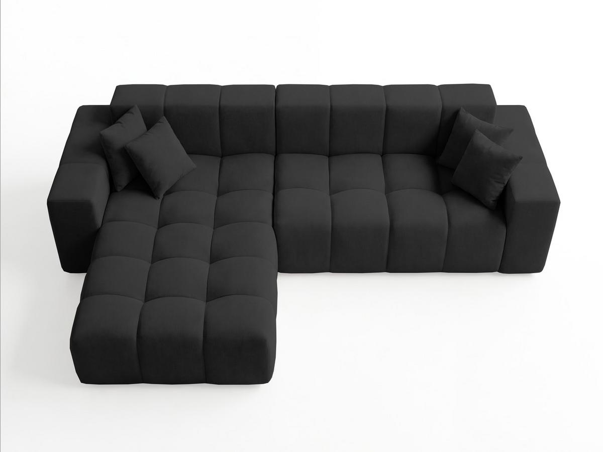 ECKSOFA Loopo Schwarz Links - Schwarz, Holz/Textil (265/180cm) - Graingold