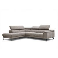 ECKSOFA FIERO 5-Sitzer, taupe - Taupe/Schwarz, Holzwerkstoff/Textil (158/269cm) - Wozimo