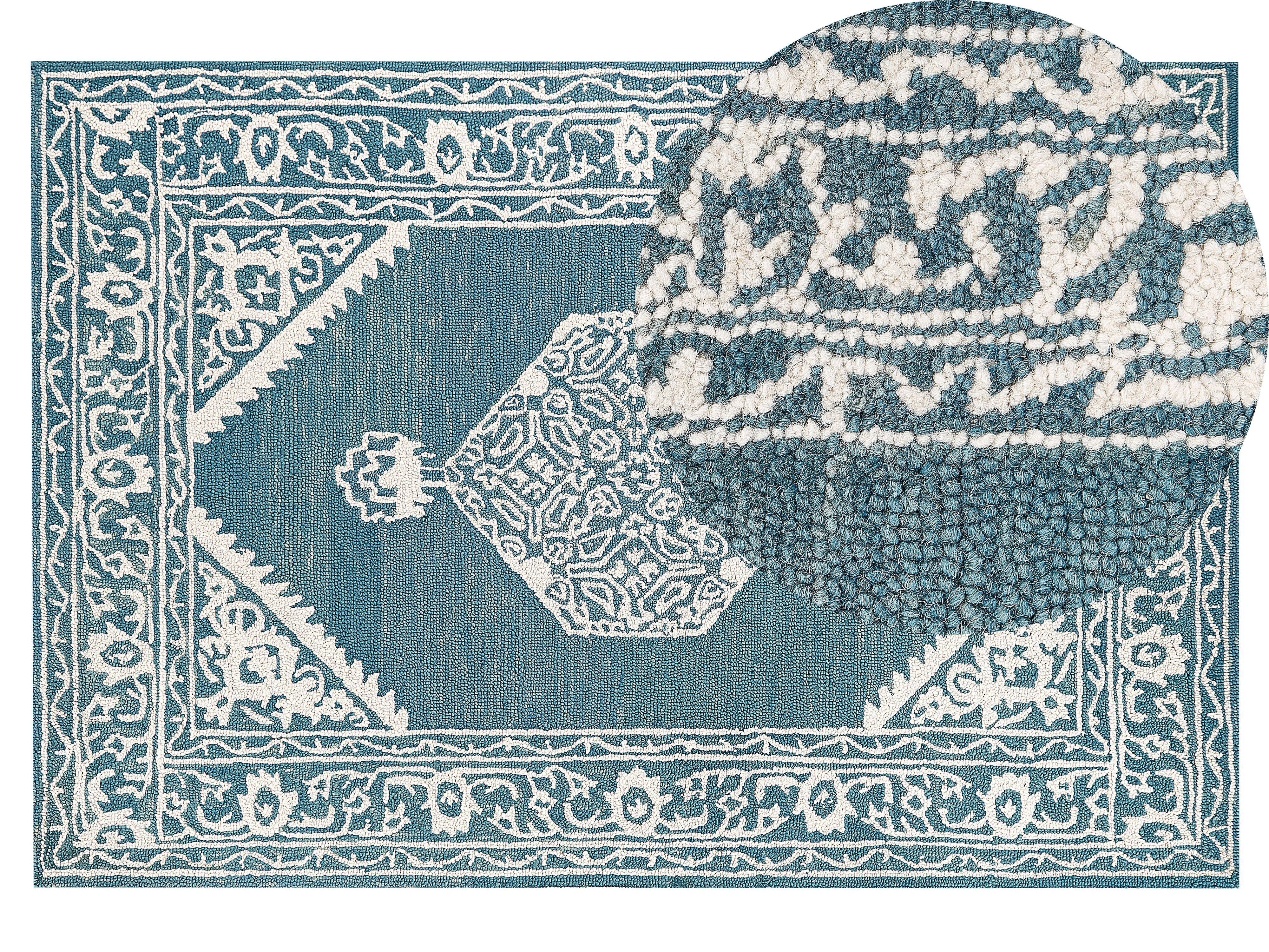 KURZFLOR-TEPPICH Gevas 200/140 cm - Blau, Textil (140/200cm) - Beliani
