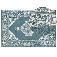 KURZFLOR-TEPPICH Gevas 200/140 cm - Blau, Textil (140/200cm) - Beliani