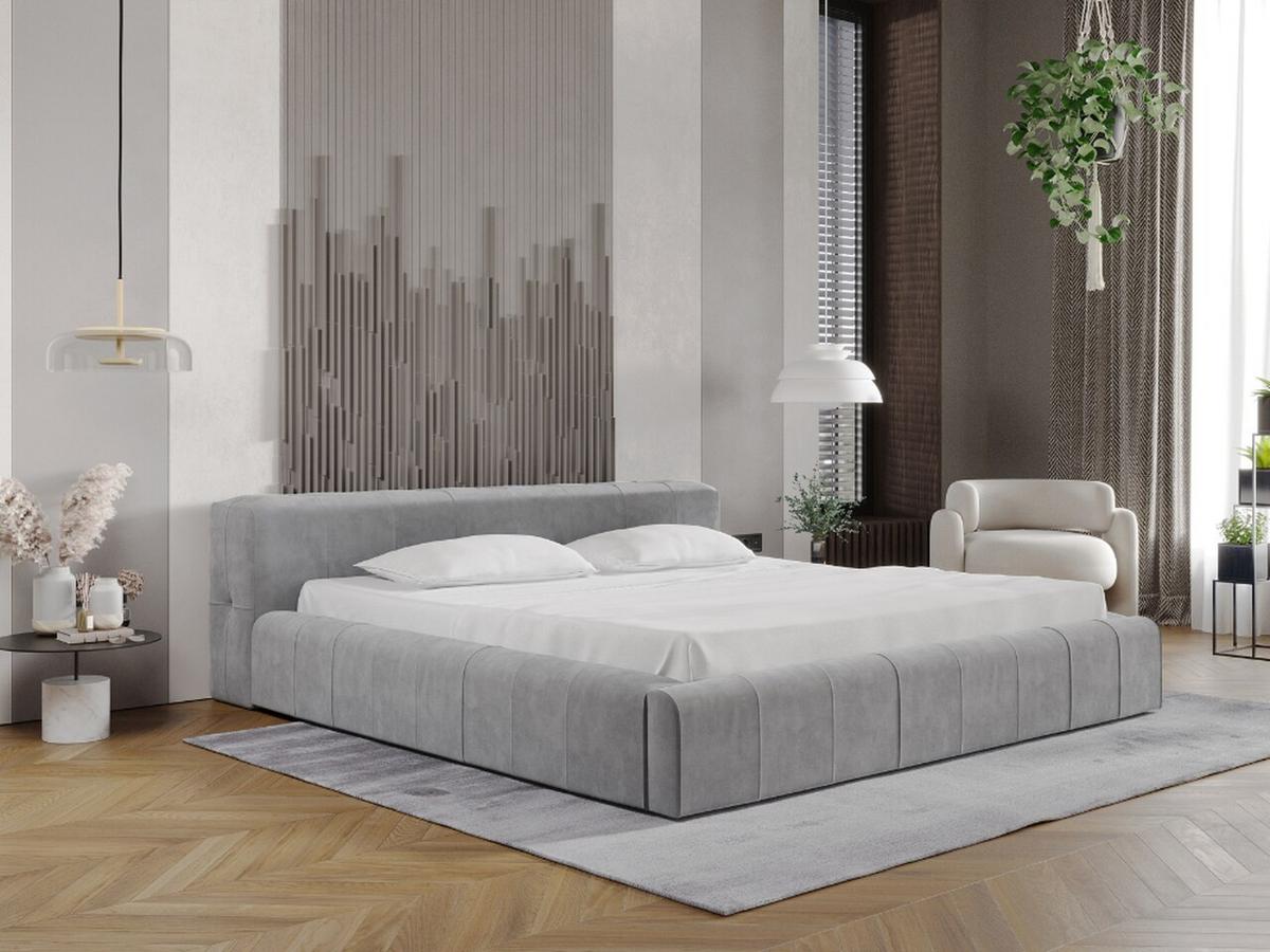 POLSTERBETT Lipari 140x200 Grau - Naturfarben/Grau, Holz/Textil (140/200cm) - Graingold