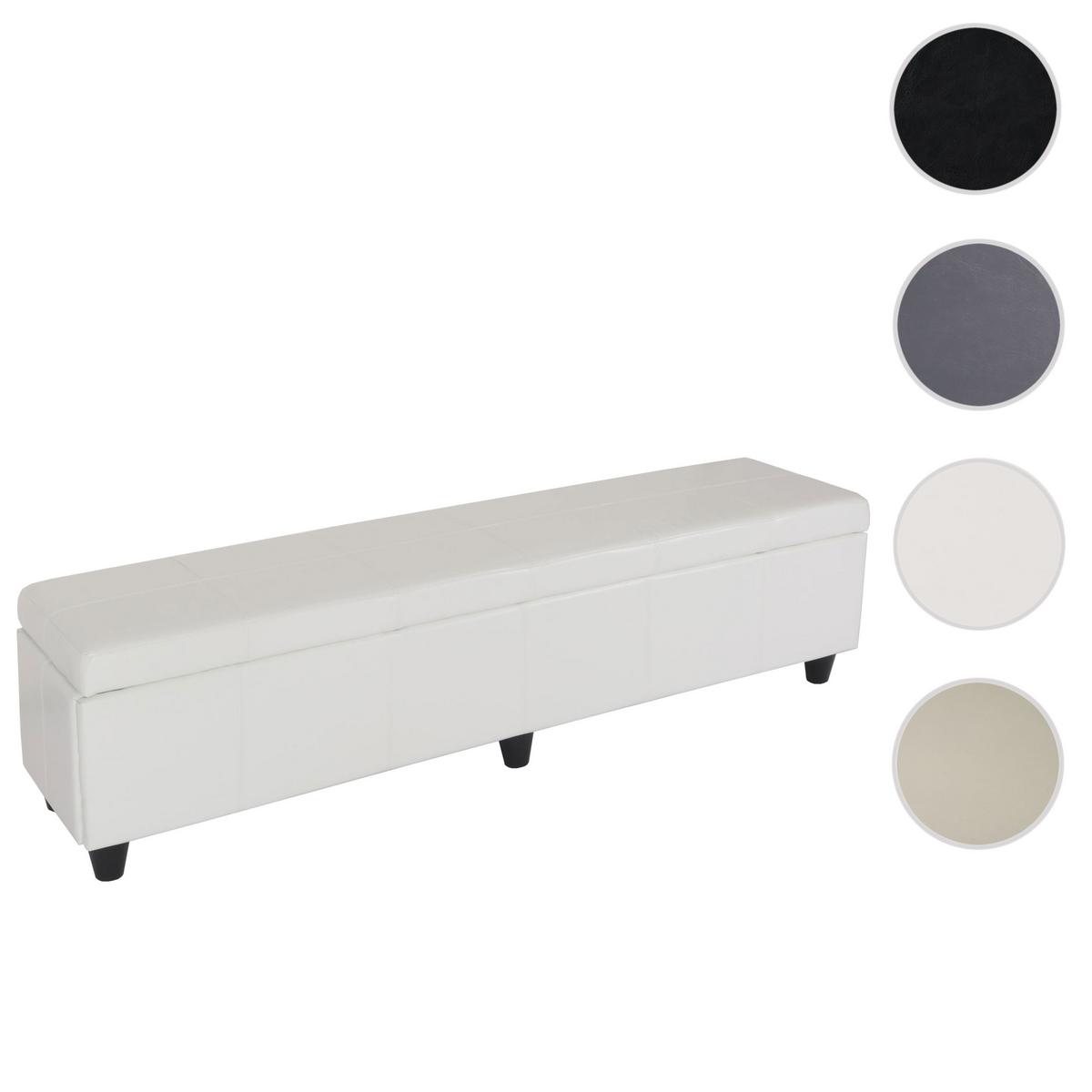 AUFBEWAHRUNGS-TRUHE XXL White - Weiß, Textil (180/45/45cm) - MCW