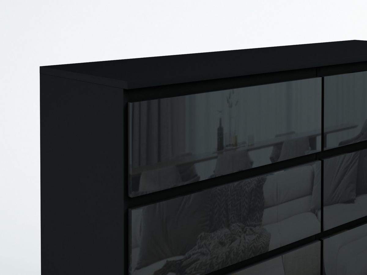 KOMMODE Schwarz, Hochglanz 120/102/39 - Schwarz Hochglanz/Schwarz, Holzwerkstoff (120/102/39cm) - RAUMHIRSCH FURNITURE