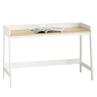 SCHREIBTISCH Weiß-Natur - Weiß, Holzwerkstoff (51/125/80cm) - SoBuy