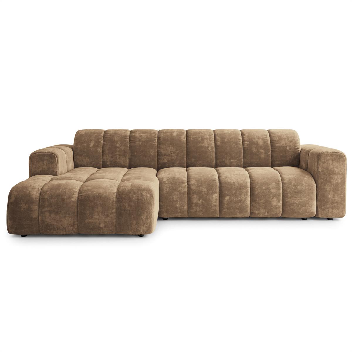 ECKSOFA SETIA LM L-S Beige Chenille - Beige, Holzwerkstoff (304/165cm) - MASSENO