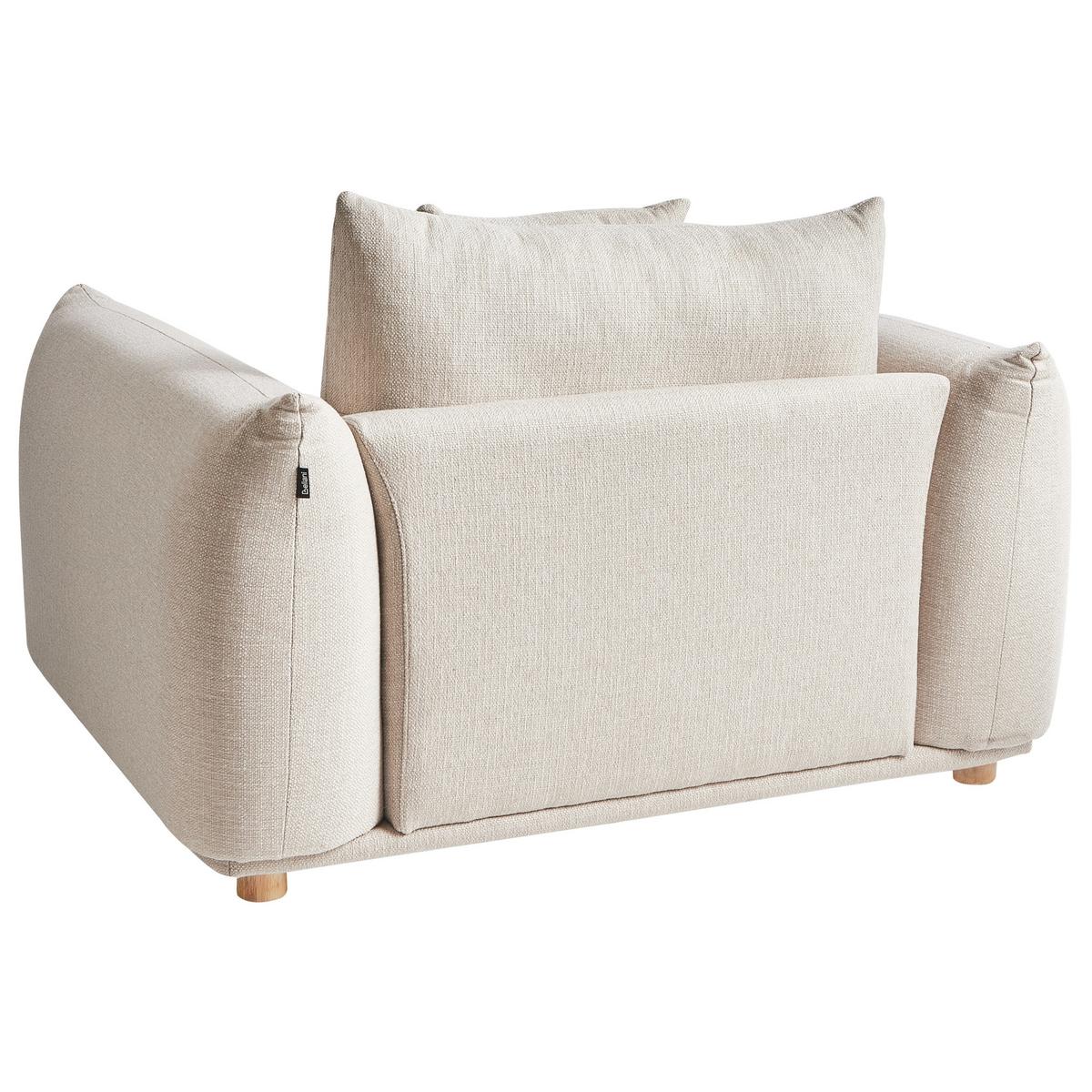 SESSEL Stoff Hellbeige Luvos - Beige, Textil (120/74/108cm) - Beliani