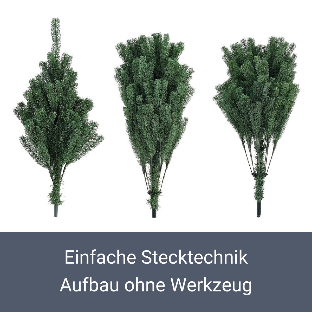 KÜNSTLICHER WEIHNACHTSBAUM Talvi 180 cm mit Metallständer - Grün, Kunststoff (180cm) - Juskys