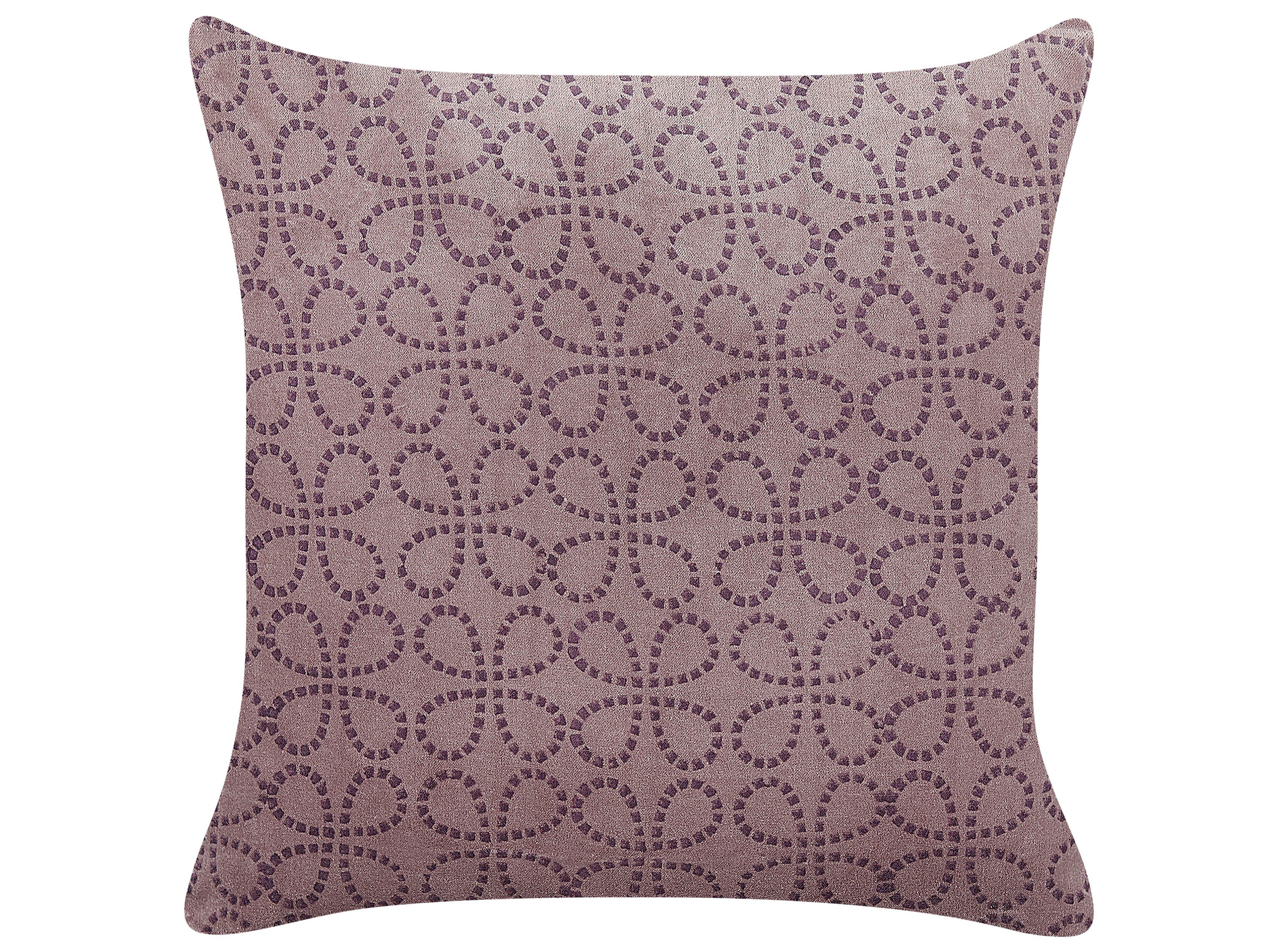 DEKOKISSEN Rosa 45/45 cm Larkspur - Pink, Textil (45/45cm) - Beliani