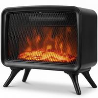 ELEKTROKAMIN ABS Stahl Schwarz - Schwarz, Kunststoff (18/30/35.5cm) - HOMCOM