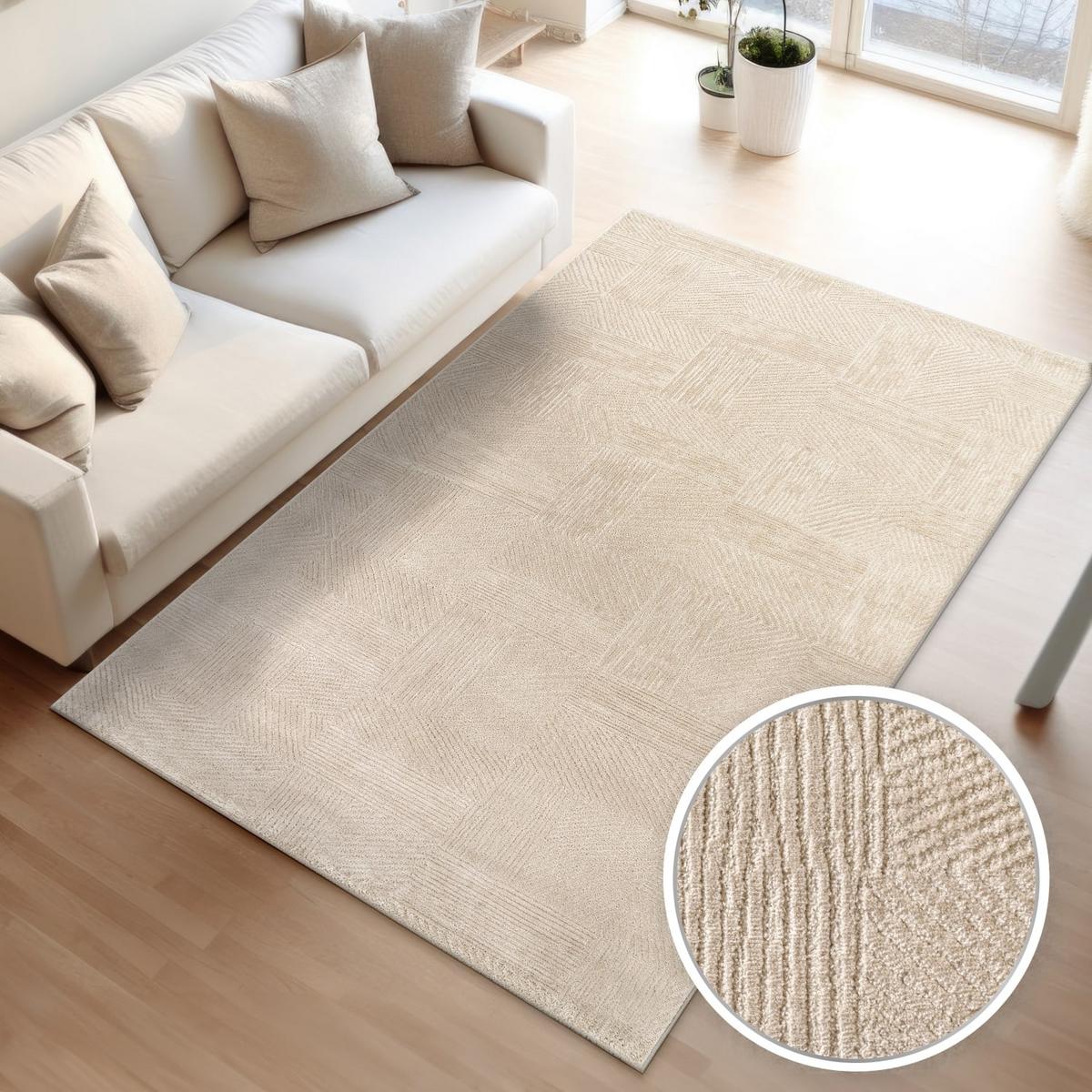 FLACHWEBETEPPICH Boho Beige 80 x 250 cm - Beige, Kunststoff (80/250cm) - TT Home