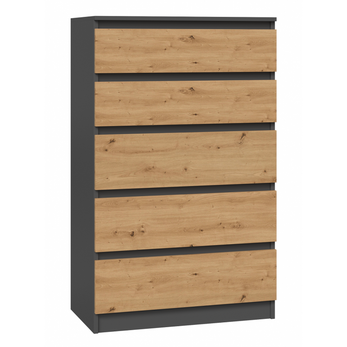 KOMMODE Anthrazit, Artisan 70/109,5/40 - Anthrazit, Holzwerkstoff (70/110/40cm) - RAUMHIRSCH FURNITURE