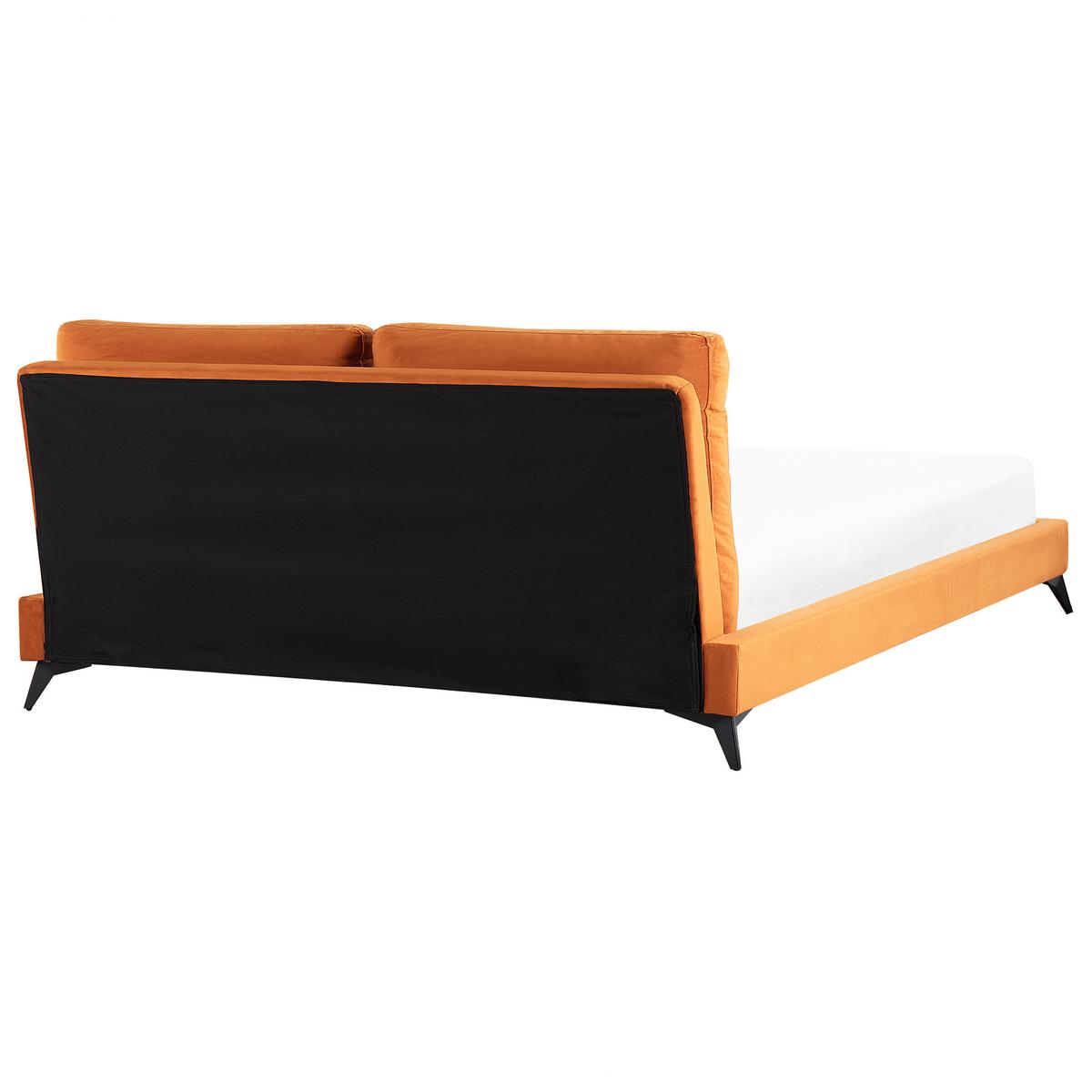 POLSTERBETT 180/200cm Orange Melle - Orange, Textil (180/200cm) - Beliani