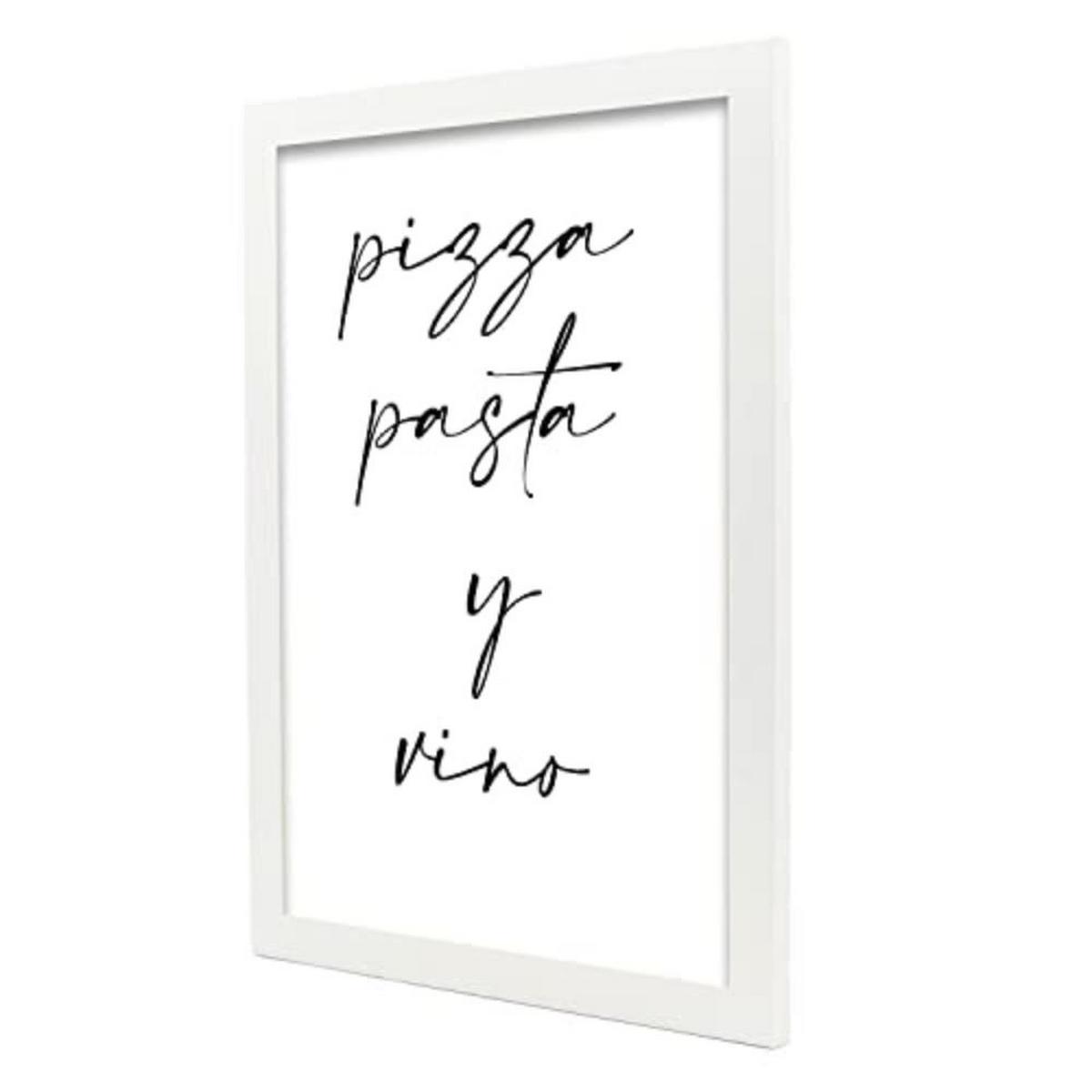 POSTER Set mit 4 Küche TypografieStil A3 Weißer Rahmen - Weiß, Papier (29.7/3cm) - Nacnic