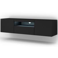 TV LOWBOARD Schwarz 150/42/37 - Schwarz, Holzwerkstoff (150/42/37cm) - RAUMHIRSCH FURNITURE