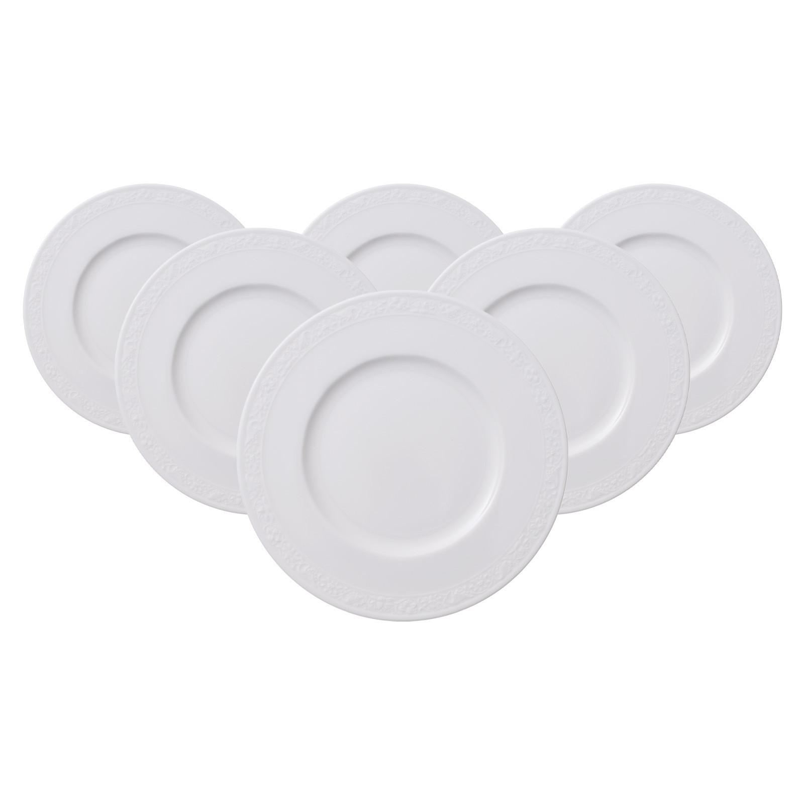 BROTTELLER White Pearl weiß ø 18 cm 6er Set - Weiß, Keramik (18cm) - Villeroy & Boch