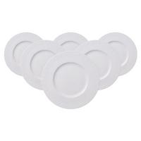 BROTTELLER White Pearl weiß ø 18 cm 6er Set - Weiß, Keramik (18cm) - Villeroy & Boch