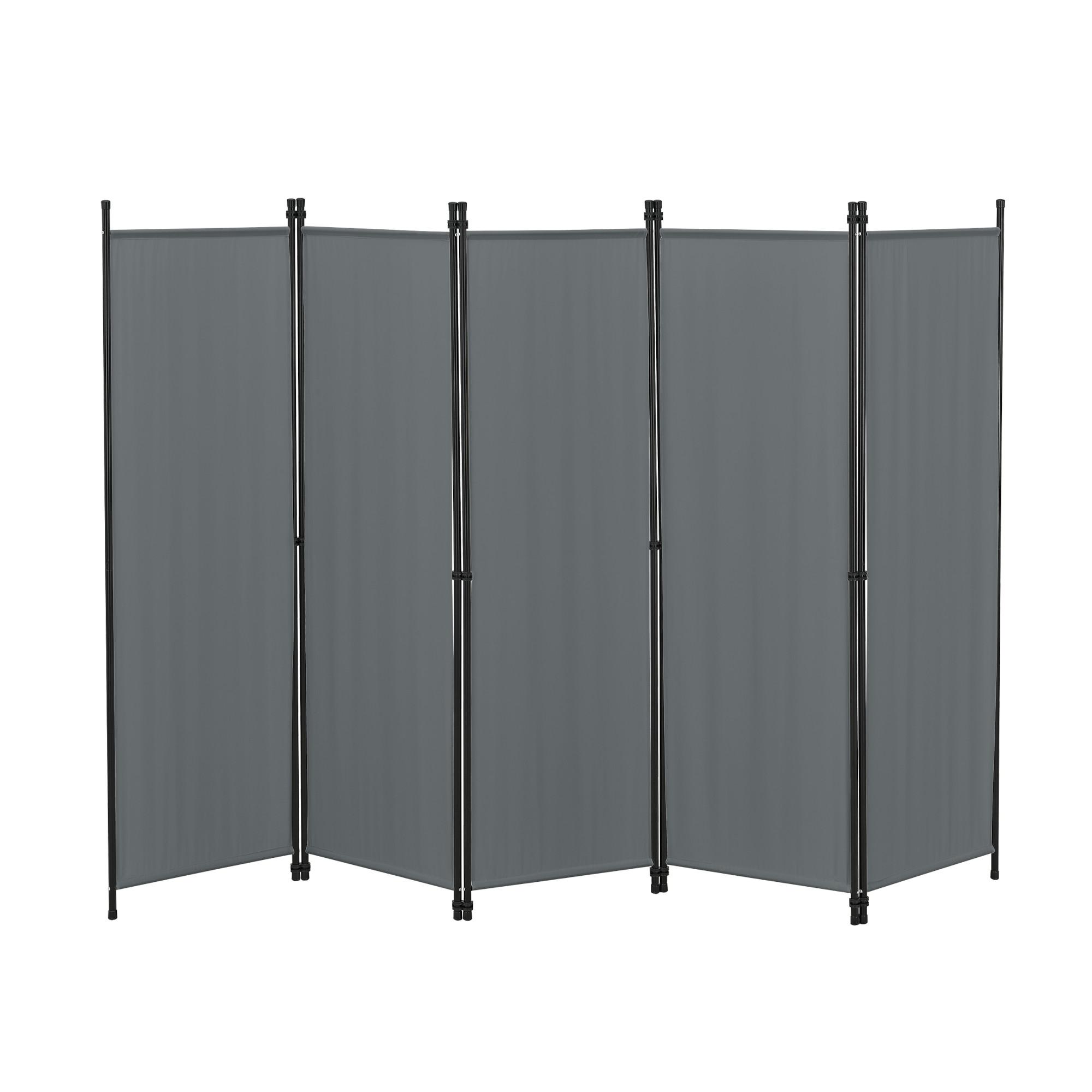 SICHTSCHUTZ Huesca - Dunkelgrau, Textil/Metall (250/2cm) - [en.casa]