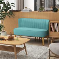 SOFA Textil Grün - Grün, Holz/Textil (56.5/77/117cm) - HOMCOM