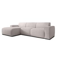 ECKSOFA L Form Didim mini Taupe 310/165/78 cm – stilvolle kleine Eckcouch L - Taupe/Schwarz, Kunststoff/Textil (165/310cm) - AX Living
