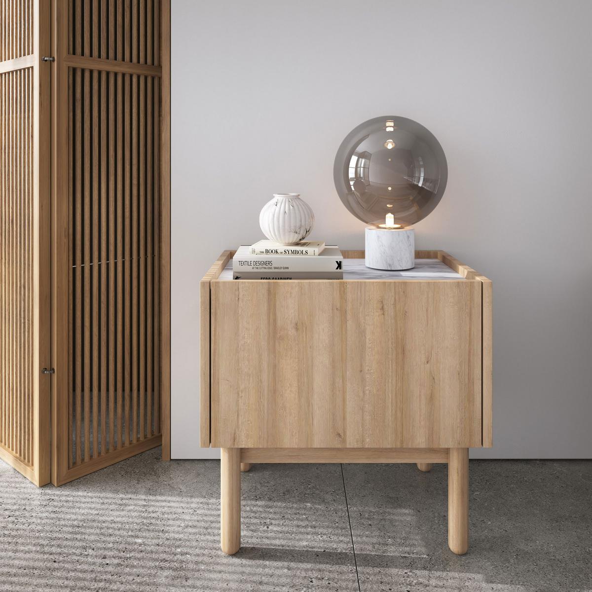 NACHTTISCH RIVIERA S50 - Eichefarben, Holzwerkstoff (50/48/37cm) - Lookway