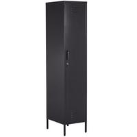 GARDEROBENSCHRANK schwarz Frome - Schwarz, Metall (38/185/50cm) - Beliani