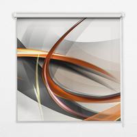 INNENROLLO - Fensterrollo - Rollo - 100x100 cm - Orange Linienmuster - Orange, Kunststoff (100/100/0.5cm) - TULUP