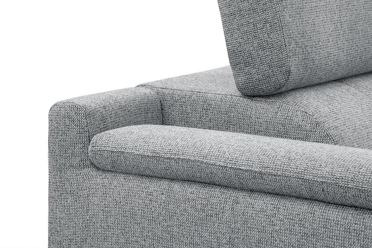 ECKSOFA FIERO 5-Sitzer, silberfarben - Silberfarben/Schwarz, Holzwerkstoff/Textil (269/158cm) - Wozimo