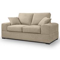 SOFA beige Strukturstoff, Couch 2-Sitzer 182 cm mit Premium Kaltschaum - Beige/Schwarz, Holz/Textil (182/90/93cm) - Inn.Furn