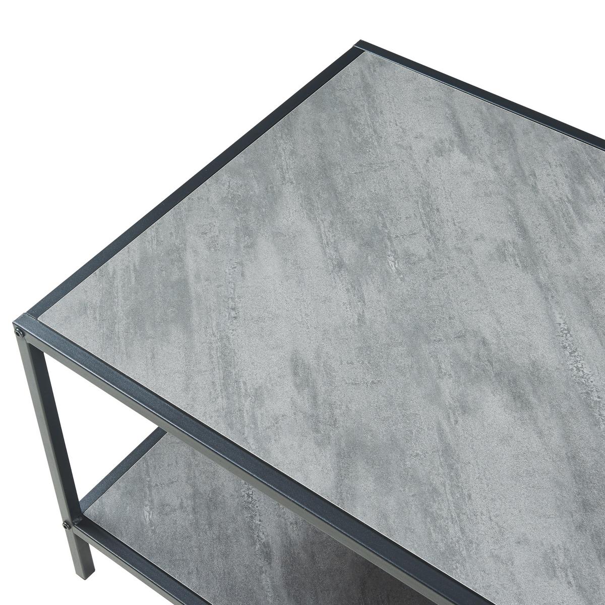 COUCHTISCH Pärghos 120/60/45 cm - Schwarz/Grau, Holzwerkstoff/Metall (60/120/45cm) - [en.casa]
