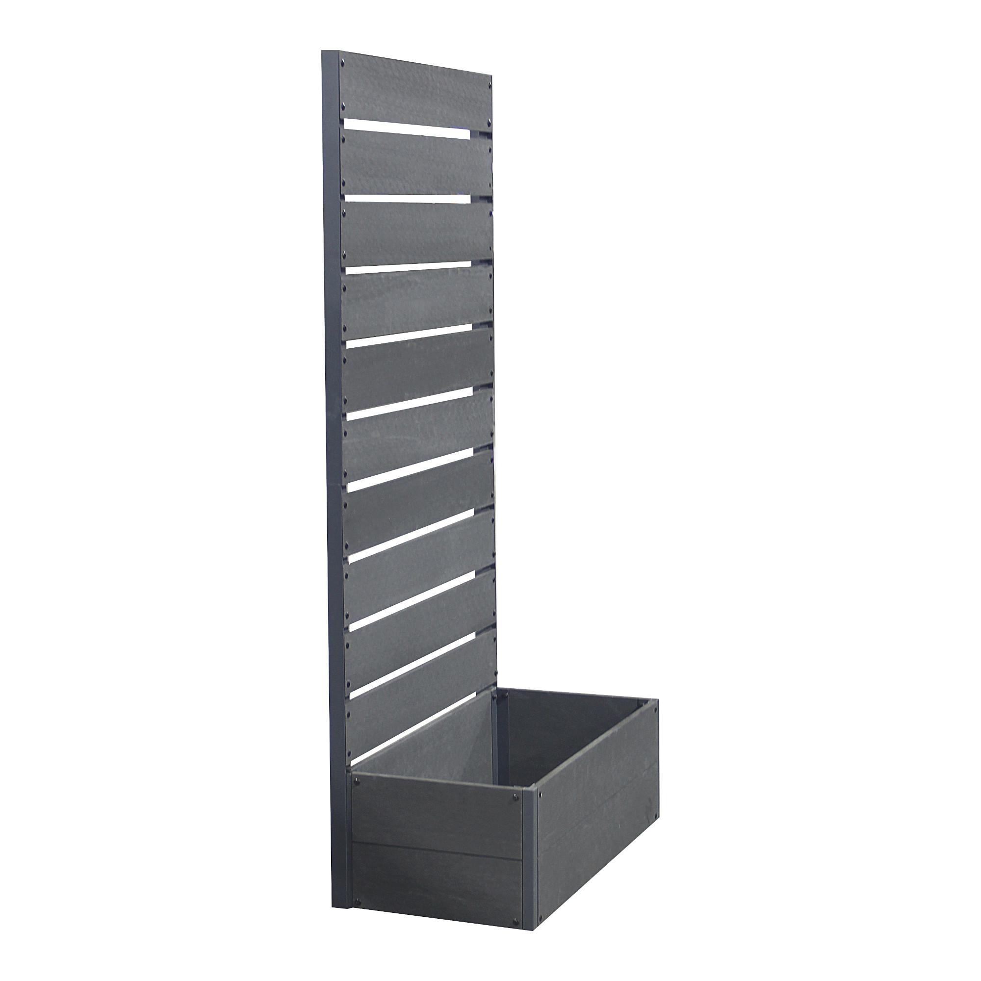 BLUMENKASTEN Heerde - Grau, Kunststoff (72/150/38cm) - [en.casa]