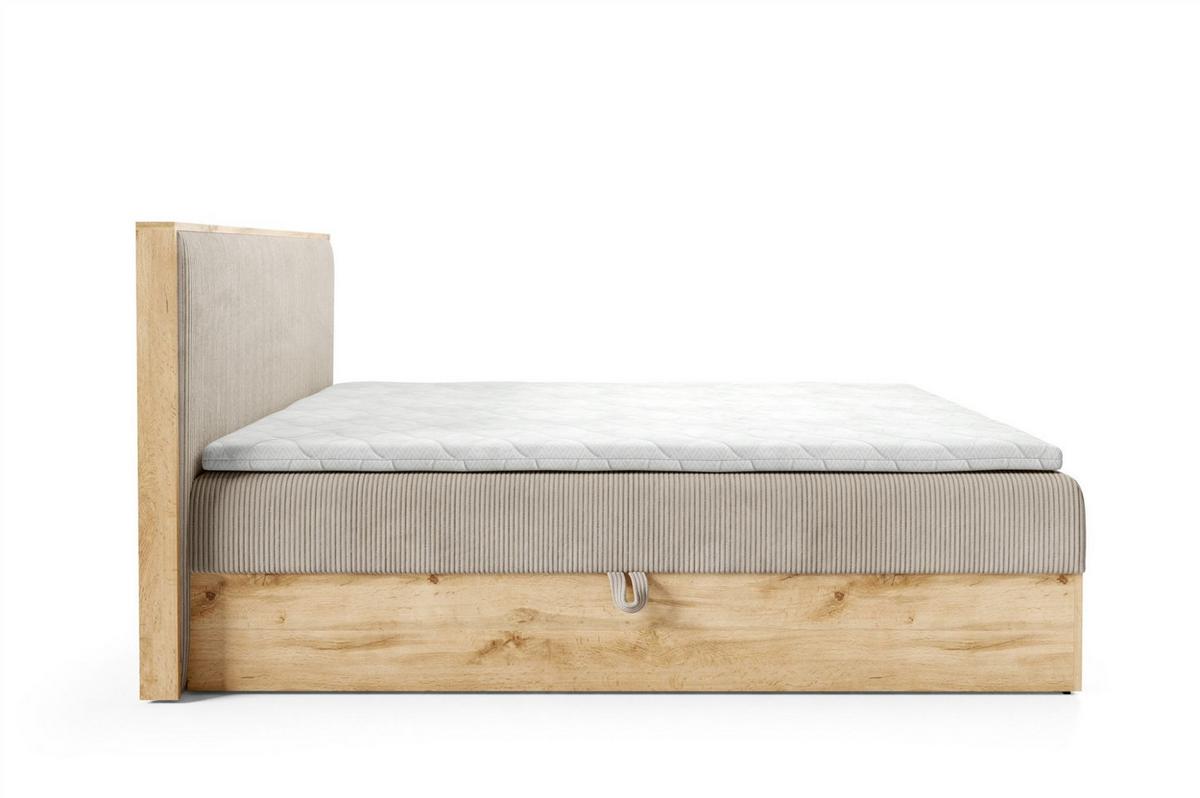 BOXBETT Roland Premium - Grau, Holzwerkstoff/Textil (200/220cm) - Fun Möbel