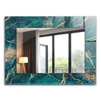 SPIEGEL 80 x 60 cm Rechteckig mit Aufdruck - Grün, Glas (80/60/0.4cm) - TULUP