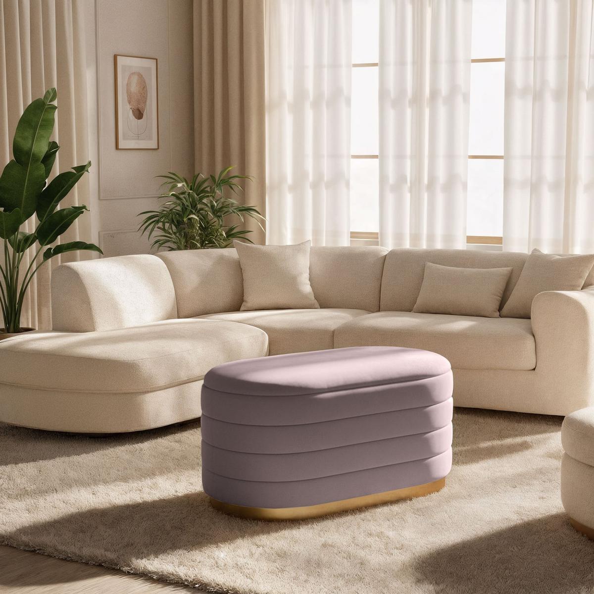 POLSTERBANK mi Stauraum Rosa - Rosa, Textil (80/42/42cm) - RAUMHIRSCH FURNITURE