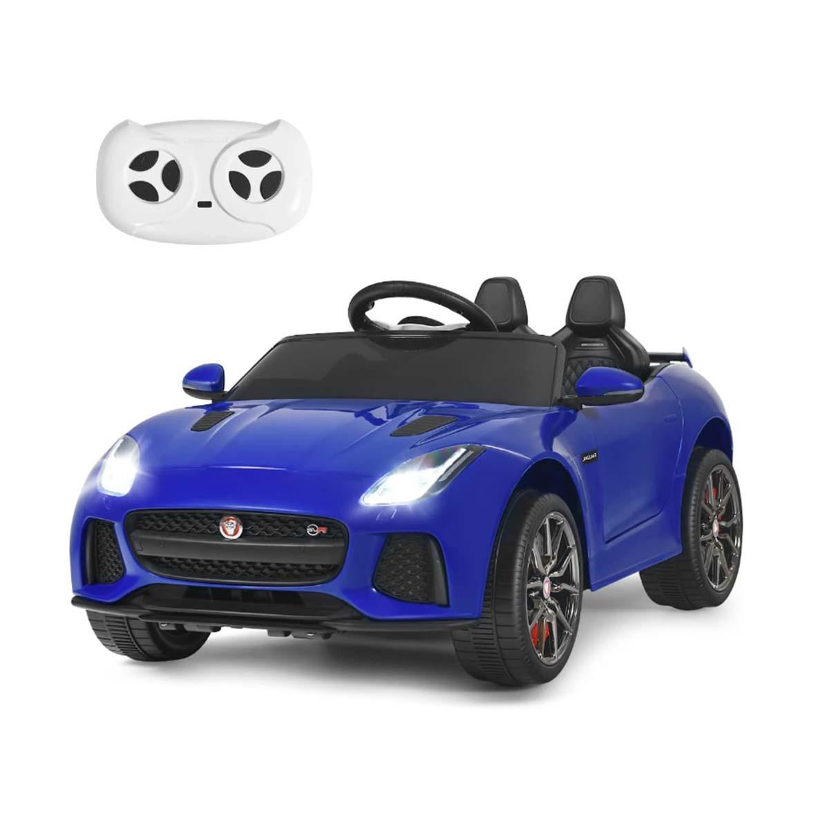KINDERAUTO Jaguar 12V Elektro Blau - Blau, Kunststoff (66/107.5/50cm) - COSTWAY